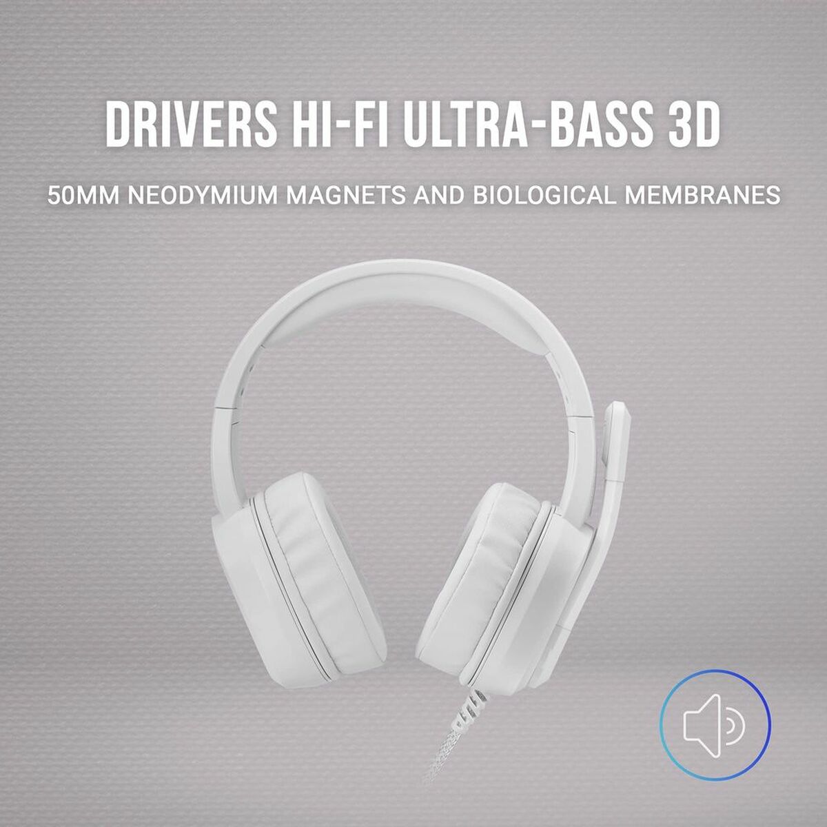 Gaming Earpiece with Microphone Mars Gaming MH320W LED RGB Stereo Grey-3
