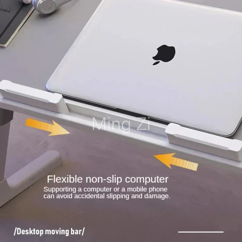 Foldable Laptop Desk with Adjustable Height and Radiator - Grey-3