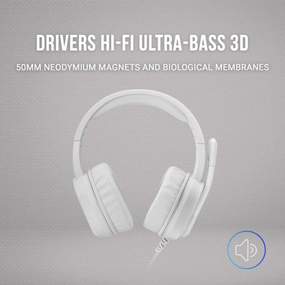 Gaming Earpiece with Microphone Mars Gaming MH320W LED RGB Stereo Grey-3