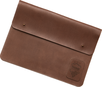 COVER MACBOOK 16" with a flap dark brown-1